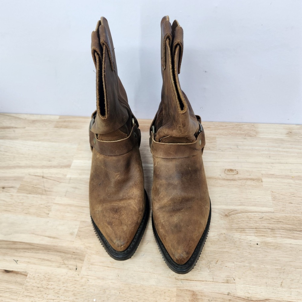 Harley Davidson Women's Western Cowboy Boots Size 8 1/2 Brown - Picture 6 of 10